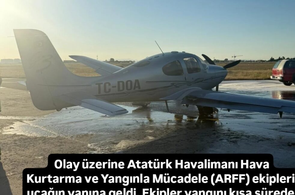 Pilot yangın ikazı yaptı, ekipler kısa sürede müdahale