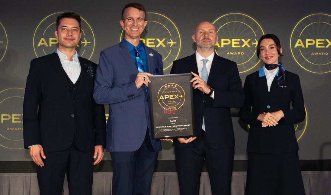 AJET, Havayolu Yolcu Deneyimi Derneği (APEX) tarafından ikinci kez “Dört