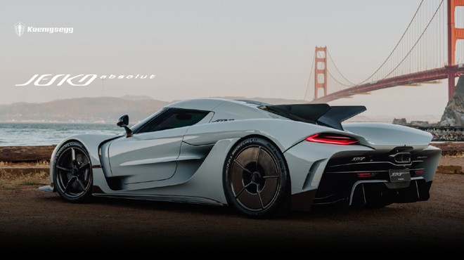 Dünyanın en hızlı otomobillerinden biri olan Koenigsegg Jesko Absolut'u Londra'dan