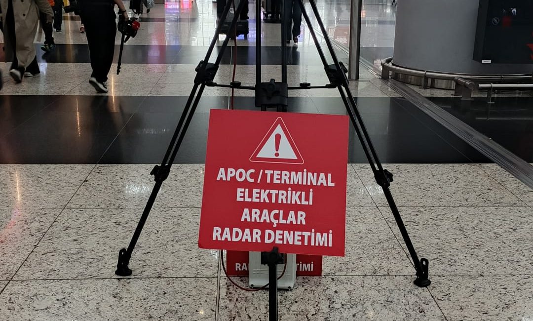 Bayram Yoğunluğunun yaşandığı İstanbul Havalimanı Terminal İçinde Radarlı Hız Denetimi: