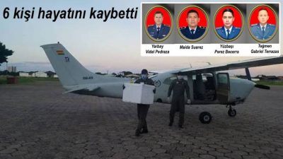 Bolivya Hava Kuvvetleri'ne ait bir uçak düştü, uçakta bulunan dördü