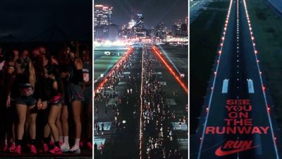 Nike firmasının düzenlediği “After Dark Tour” koşusu İngiltere'nin London City